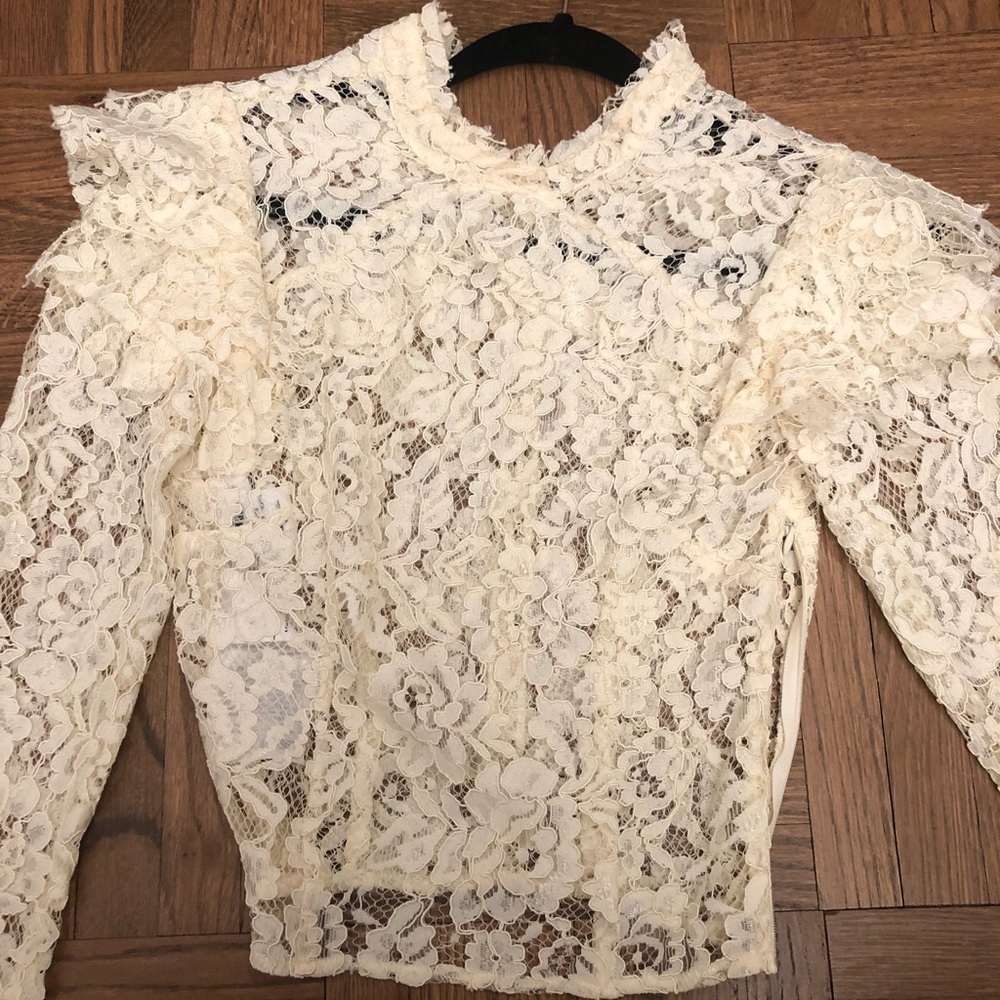 Reformation lace top in size 0